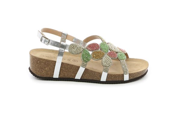 Mai Donna Grunland Calzature Sandali Sb0320 Multi W8koxn0p Anin Argento shrtCxQd