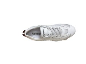 Sneakers con zeppa da donna bianco con lacci