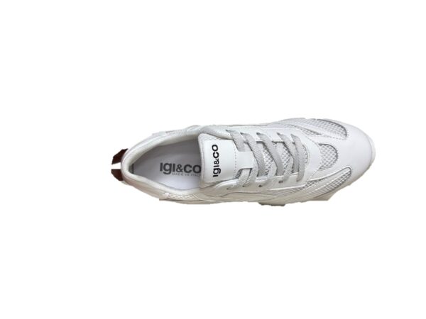 1 Sneakers con zeppa da donna bianco con lacci
