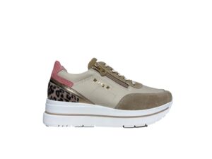 Nero Giardini E615204D Sneakers Donna in Suede, Pelle E Materiale Tecnico
