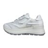 2 Sneakers con zeppa da donna bianco con lacci
