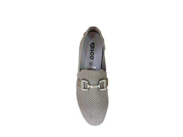 14 Scarpa Donna Igi&Co in maglia elasticizzata beige slipi-on