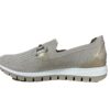 16 Scarpa Donna Igi&Co in maglia elasticizzata beige slipi-on