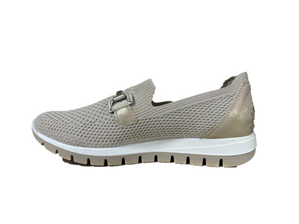 16 Scarpa Donna Igi&Co in maglia elasticizzata beige slipi-on