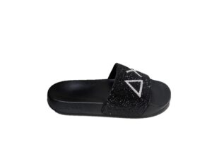 Sun68 ciabatte donna x36211 slipper strass logo nero