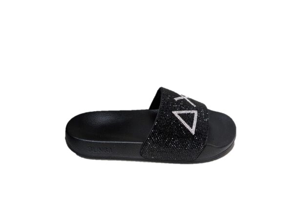 Sun68 ciabatte donna x36211 slipper strass logo nero