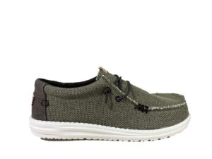 Scarpa Hey Dude uomo Wally Braided 4003 verde
