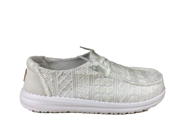 67 Hey Dude donna Wendy Crochet Lace bianco 43112