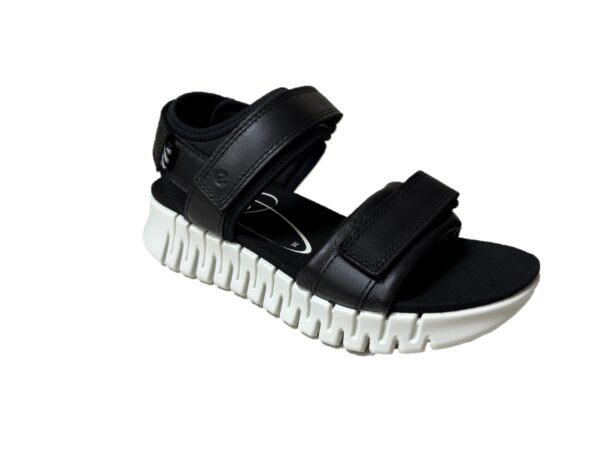 33 Ecco sandalo donna 213103 nero in pelle