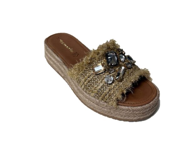 55 Tamaris ciabatta con zeppa 27214 beige