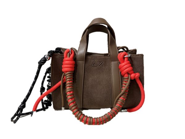 107 Sun68 Y46221 borsa D. in velluto marrone