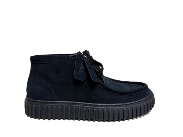 17 Clarks Torhill Hi uomo scarponcino scamosciato nero