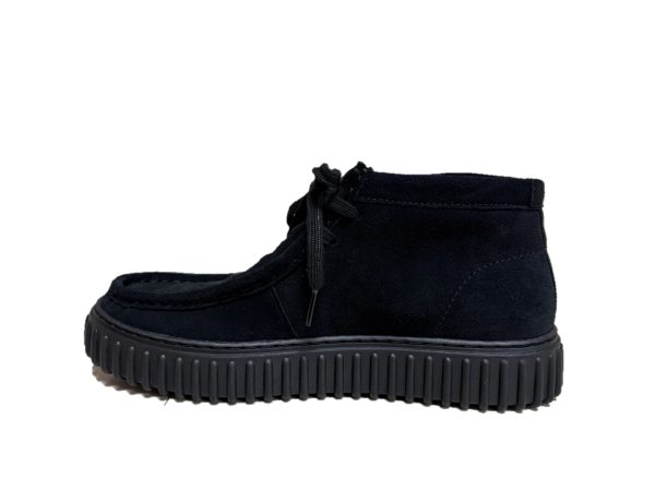 18 Clarks Torhill Hi uomo scarponcino scamosciato nero