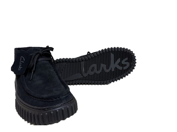 19 Clarks Torhill Hi uomo scarponcino scamosciato nero