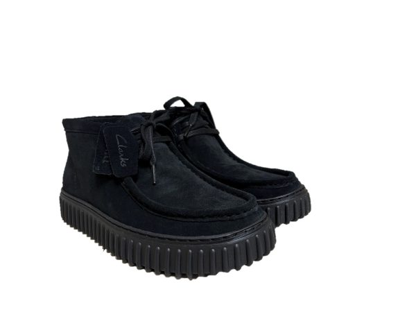 20 Clarks Torhill Hi uomo scarponcino scamosciato nero